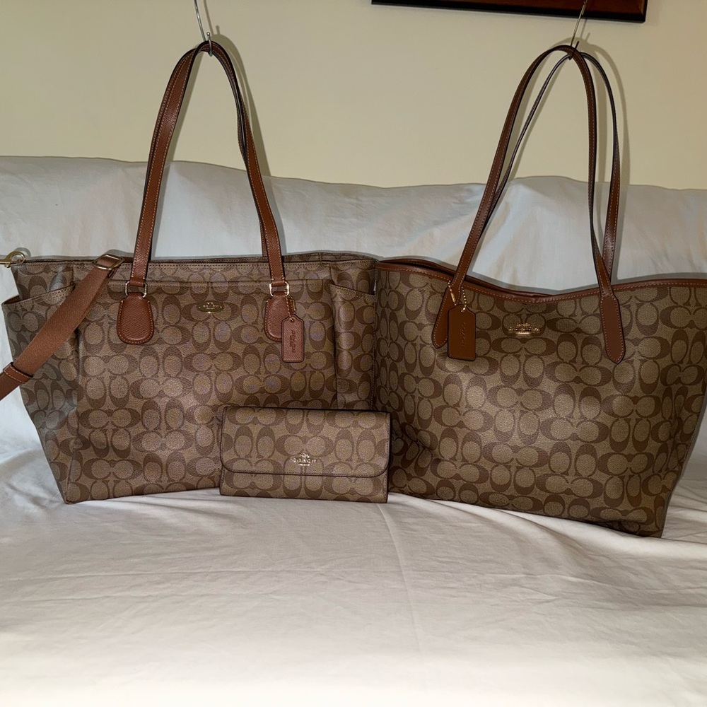 Coach Brown Signature Totes